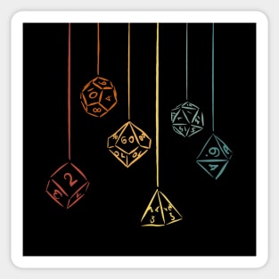 Hanging Dice Lover Retro Colors Sticker